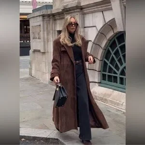 AVEC LES FILLES brown trench coat
